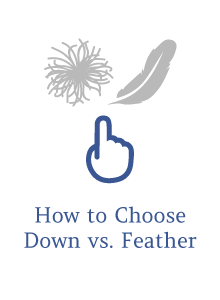 How to choose down vs feather